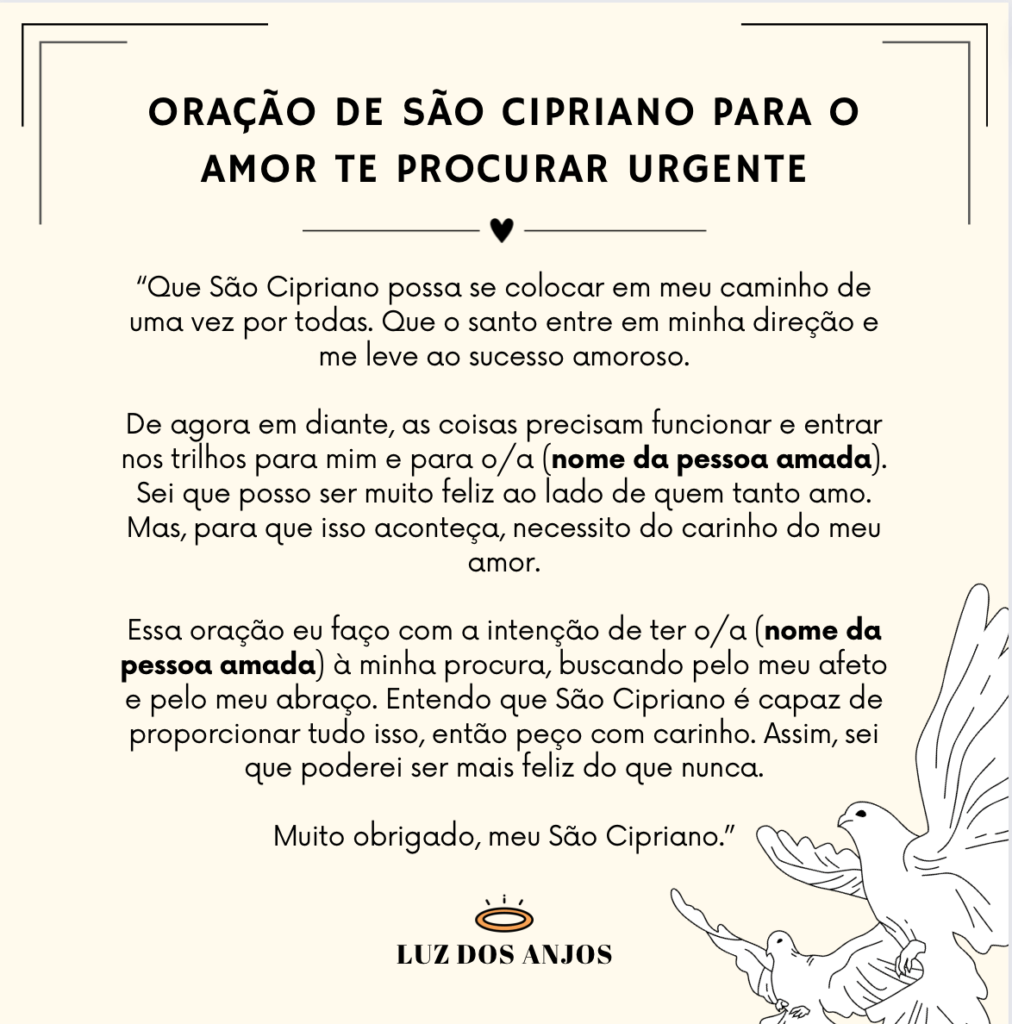 5 Orações de São Cipriano Para Amor Te Procurar Urgente