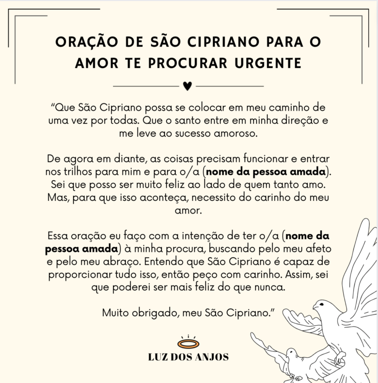 5 Orações de São Cipriano Para Amor Te Procurar Urgente