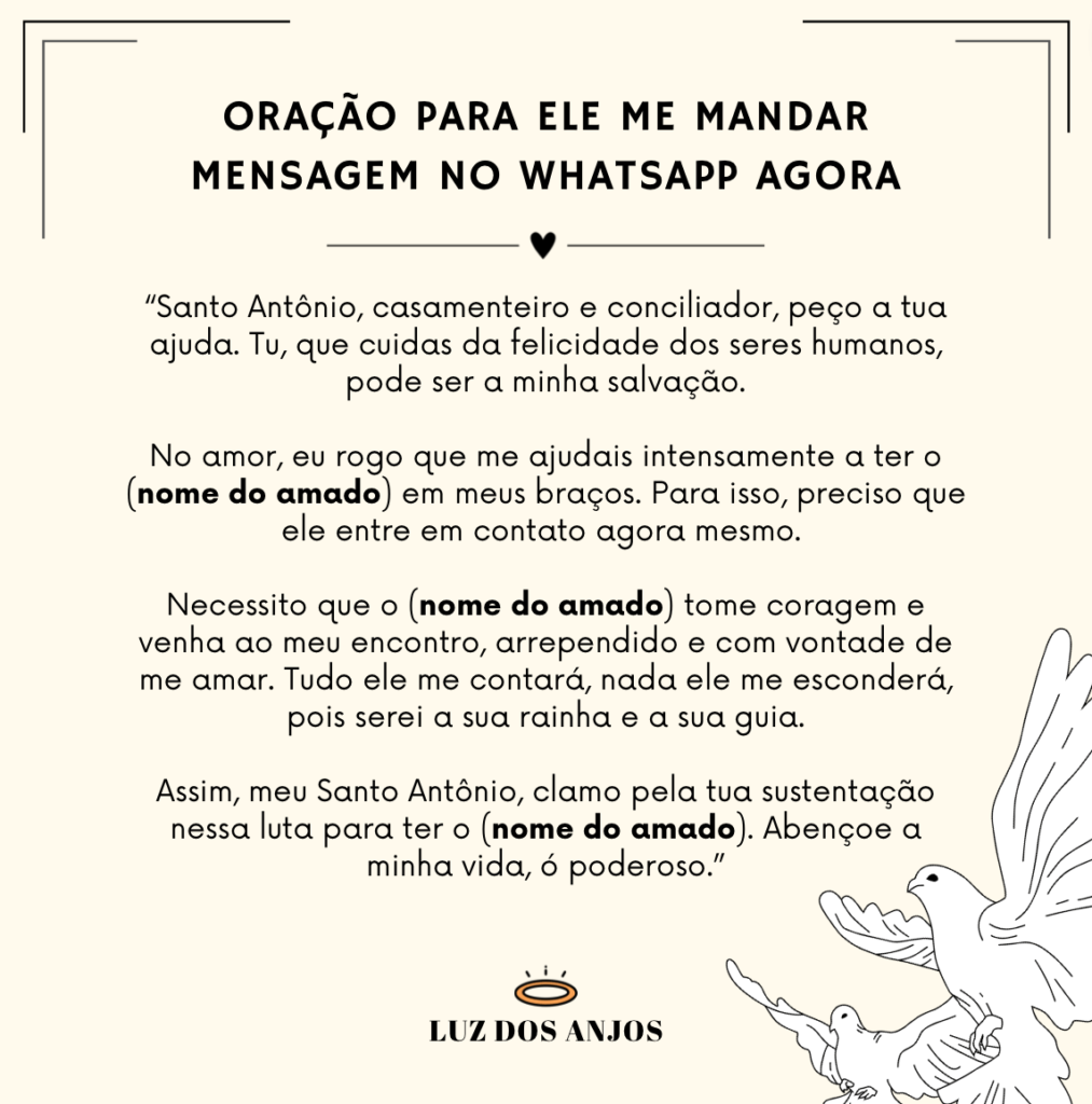 7 Orações Para Ele Me Mandar Mensagem no WhatsApp Agora