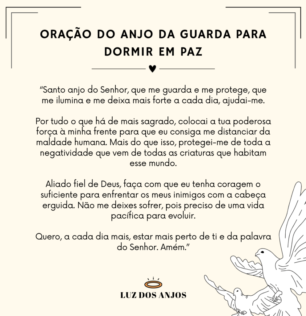 5 Orações do Anjo da Guarda Para Dormir A Noite Toda