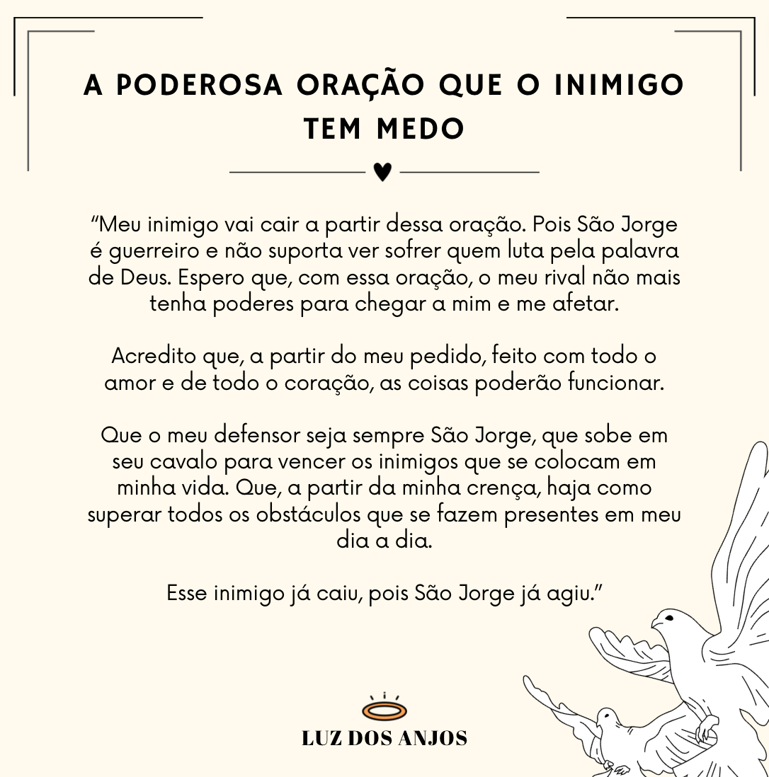 A poderosa oração que o inimigo tem medo