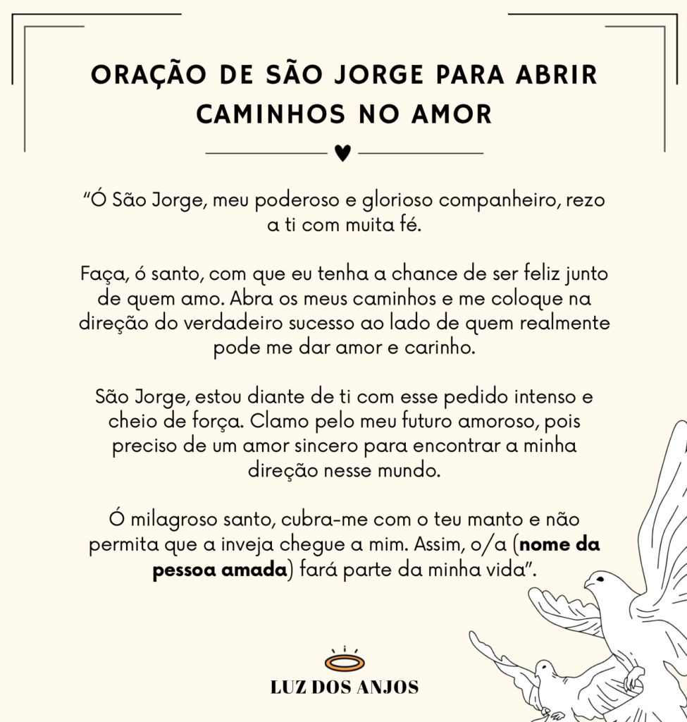 5 Orações de São Jorge Para o Amor: Voltar Agora
