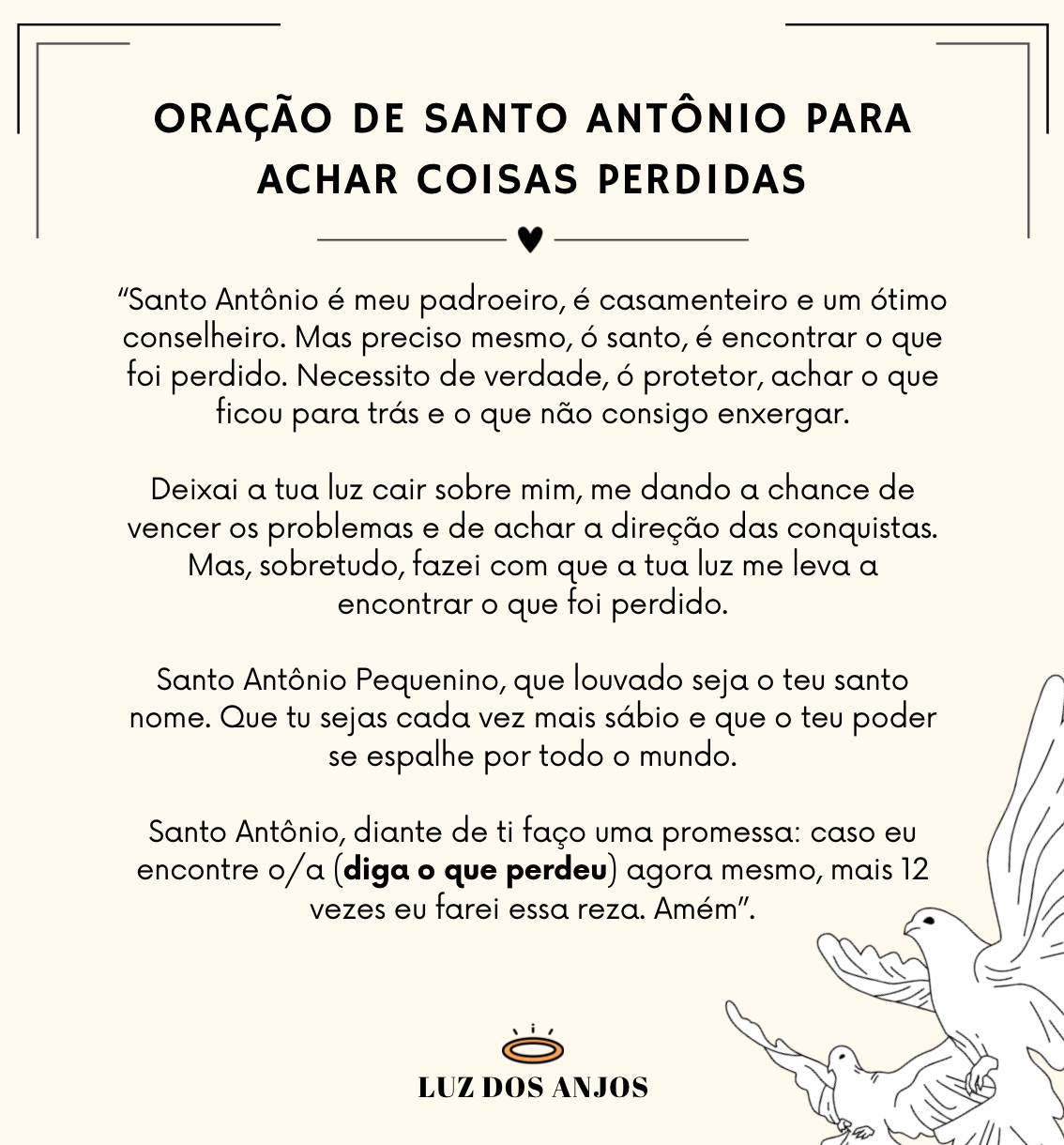 Oração de Santo Antônio para achar coisas perdidas